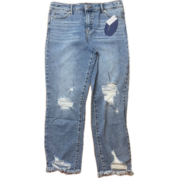 Scoop Kids - Girls Benton Ankle Denim Jeans - Distressed - Size L - NWT - Picture 1 of 4